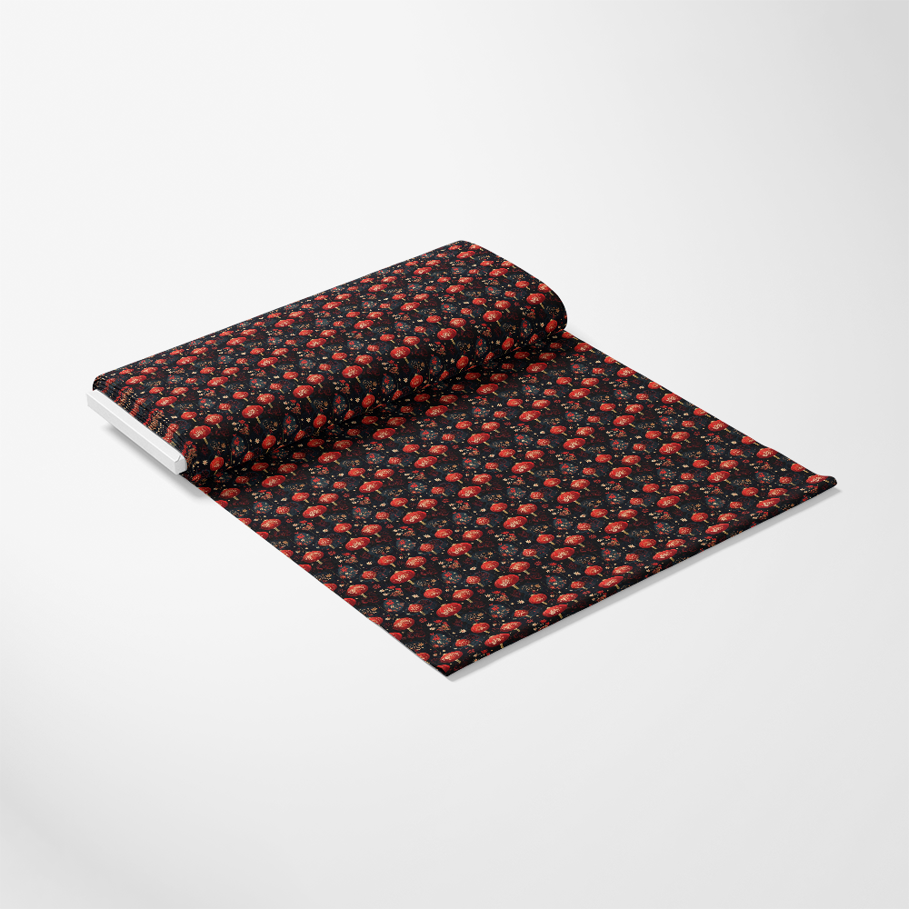 - Chinese Lunar Lantern Lights Pattern 12 Quilting Cotton Fabric  
- quilting fabric  
- cotton material  
- black background  
- red lantern motifs  
- decorative textile  
- traditional Asian design  
- festive fabric  
- durable quilting cotton  
- sewing textile  
- craft fabric  
- ornamental print