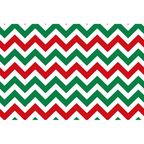 Red, green, and white zigzag pattern forming a repeating chevron design.