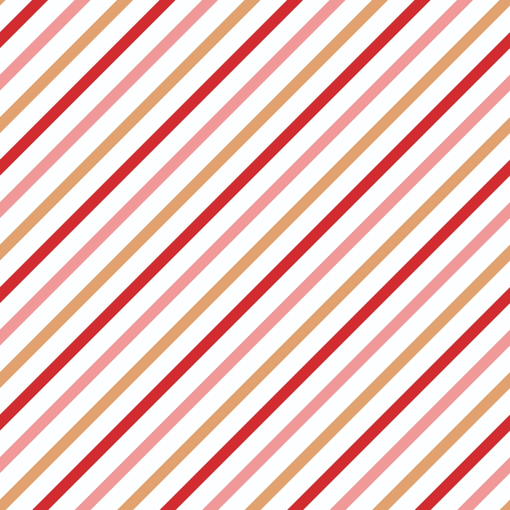 diagonal stripes, candy cane stripes, red stripes, pink stripes, orange stripes, white stripes, christmas colors, holiday pattern,, fabric panel, geometric design, festive stripes, christmas treats, candy pattern, holiday crafting, seasonal fabric, cotton fabric, cheerful mood, bright colors, repeating pattern