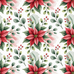 Poinsettia Pines Pattern 1 Minky Fabric