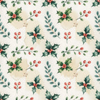 Poinsettia Pines Pattern 6 Minky Fabric