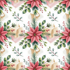 Poinsettia Pines Pattern 7 Minky Fabric