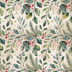 Poinsettia Pines Pattern 9 Minky Fabric