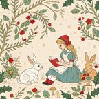 Yuletide Hare Pattern 31 Minky Fabric