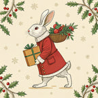 Yuletide Hare Pattern 32 Minky Fabric