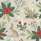 Yuletide Hare Pattern 35 Minky Fabric