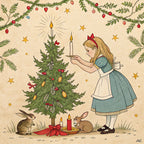 Yuletide Hare Pattern 37 Minky Fabric
