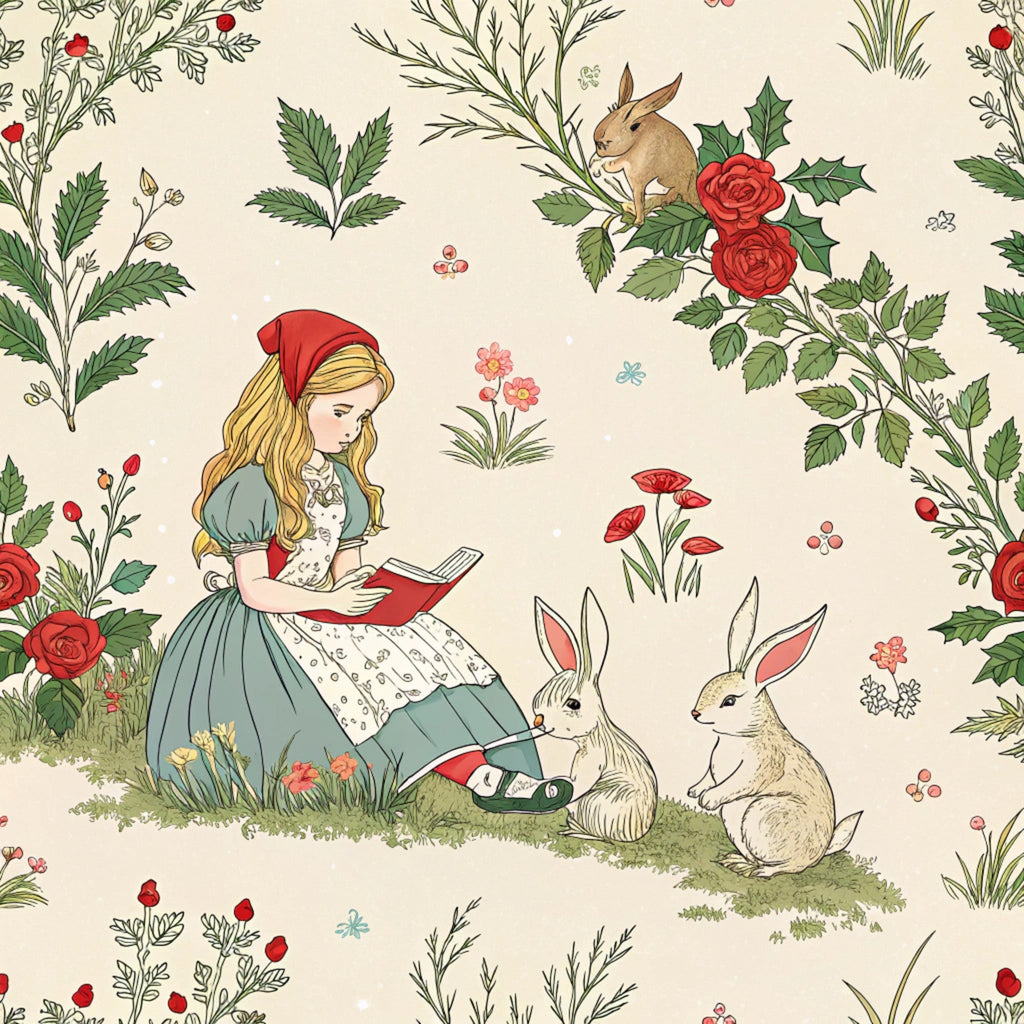 Yuletide Hare Pattern 40 Minky Fabric