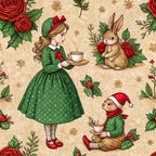 Yuletide Hare Pattern 42 Minky Fabric