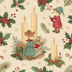 Yuletide Hare Pattern 43 Minky Fabric