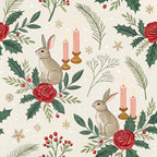 Yuletide Hare Pattern 44 Minky Fabric
