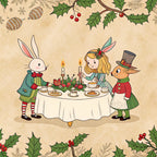Yuletide Hare Pattern 53 Minky Fabric