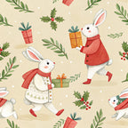 Yuletide Hare Pattern 54 Minky Fabric
