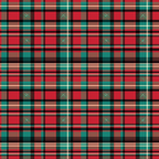 red, green, teal, brown, black, cream, plaid pattern, tartan design, crosshatch details, geometric lines, christmas colors, holiday theme,, fabric panel, festive pattern, winter colors, checkered design, woven appearance, seasonal fabric, christmas plaid