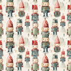 nutcracker soldiers, christmas pattern,, fabric panel, red uniforms, blue uniforms, military figures, holiday theme, watercolor style, repeating pattern, festive characters, toy soldiers, christmas decorations, seasonal fabric, craft material, sewing fabric, holiday quilting, winter theme, decorative nutcrackers