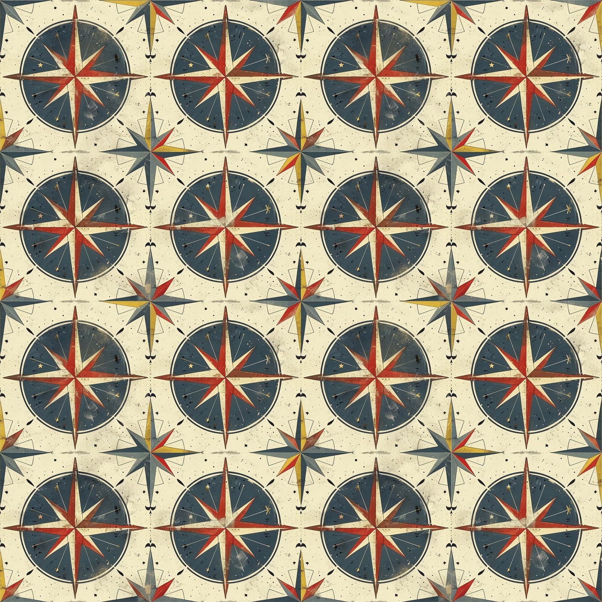 Classic Compass Rose Pattern 5 Minky Fabric