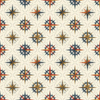 Classic Compass Rose Pattern 6 Minky Fabric