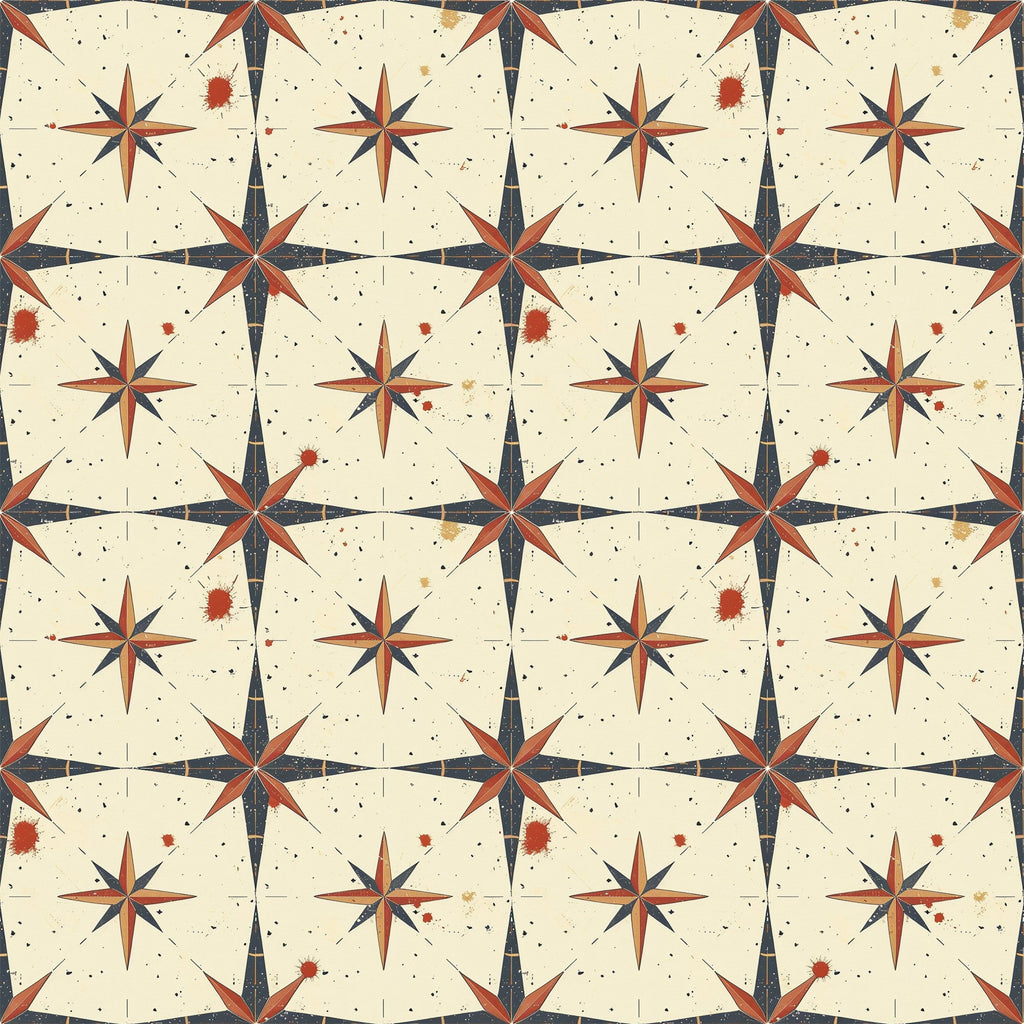 Classic Compass Rose Pattern 7 Minky Fabric