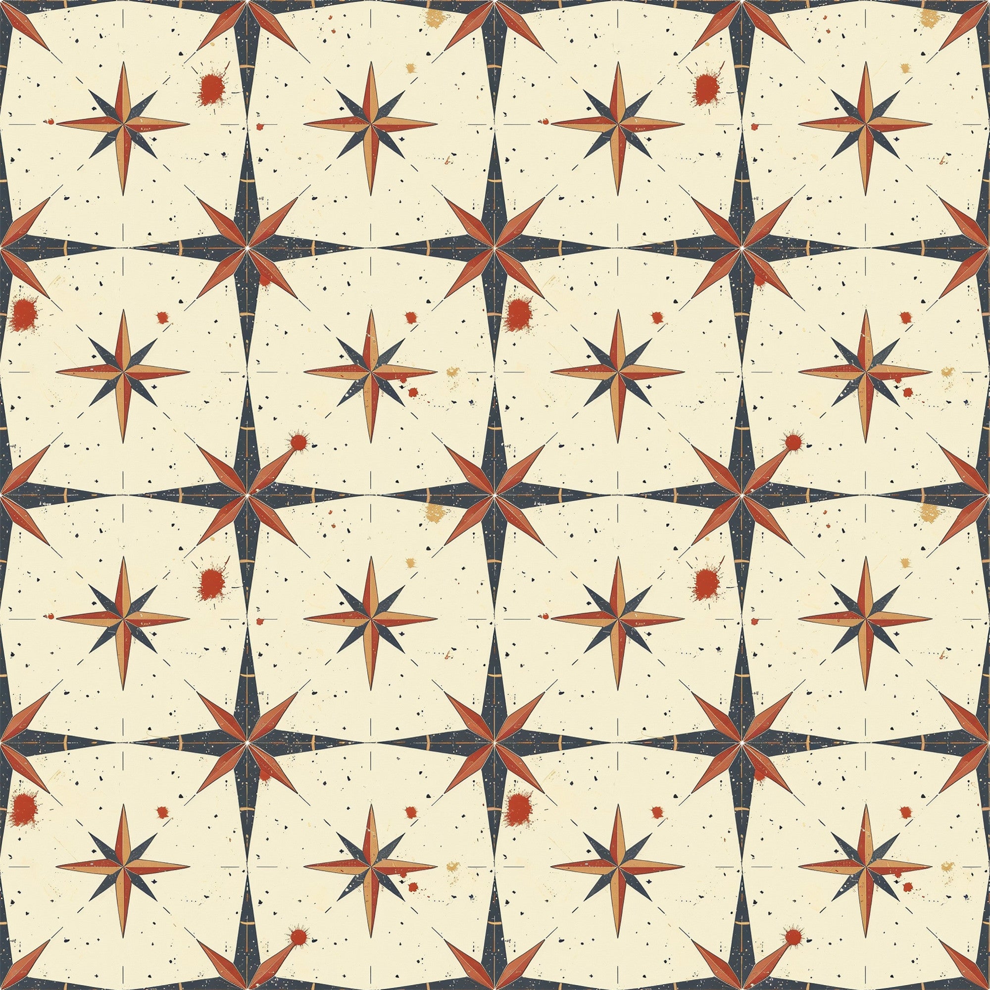 Classic Compass Rose Pattern 7 Minky Fabric