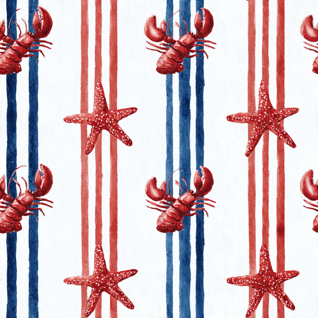 Lobster Bay Pattern 11 Minky Fabric
