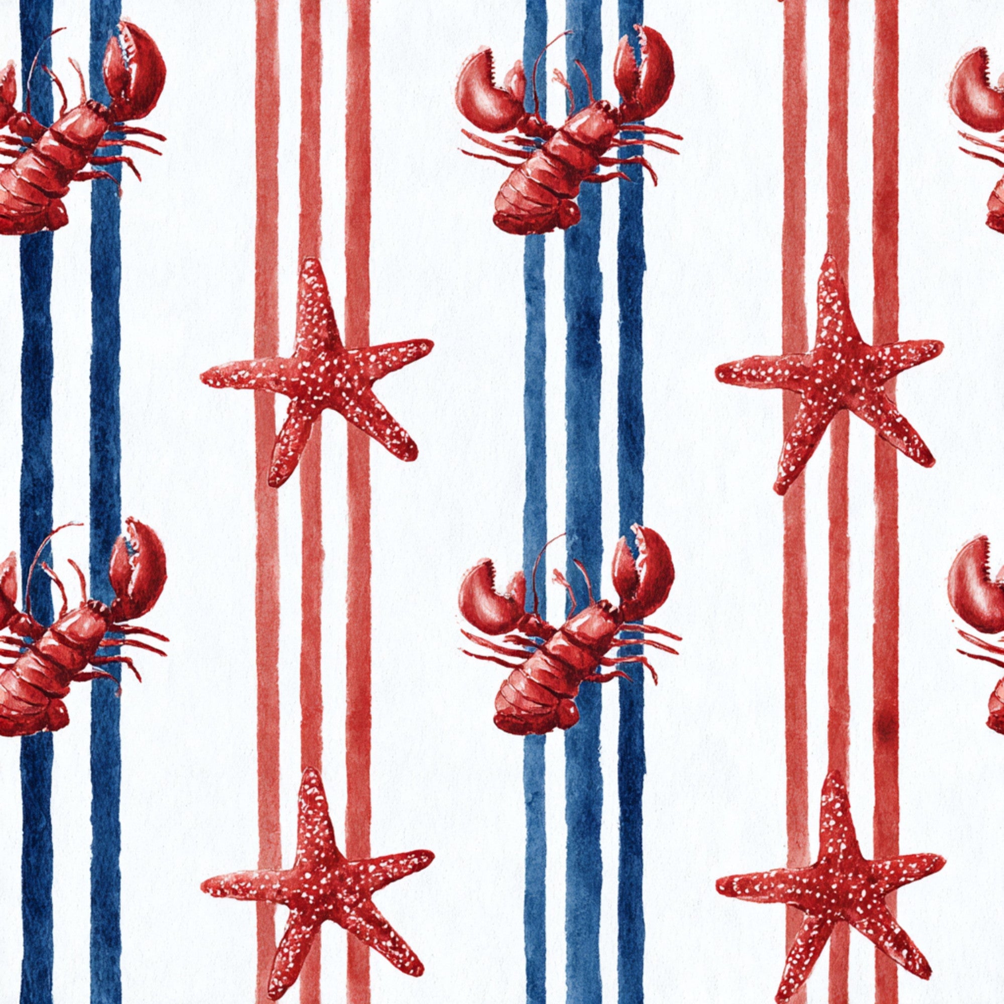 Lobster Bay Pattern 11 Minky Fabric