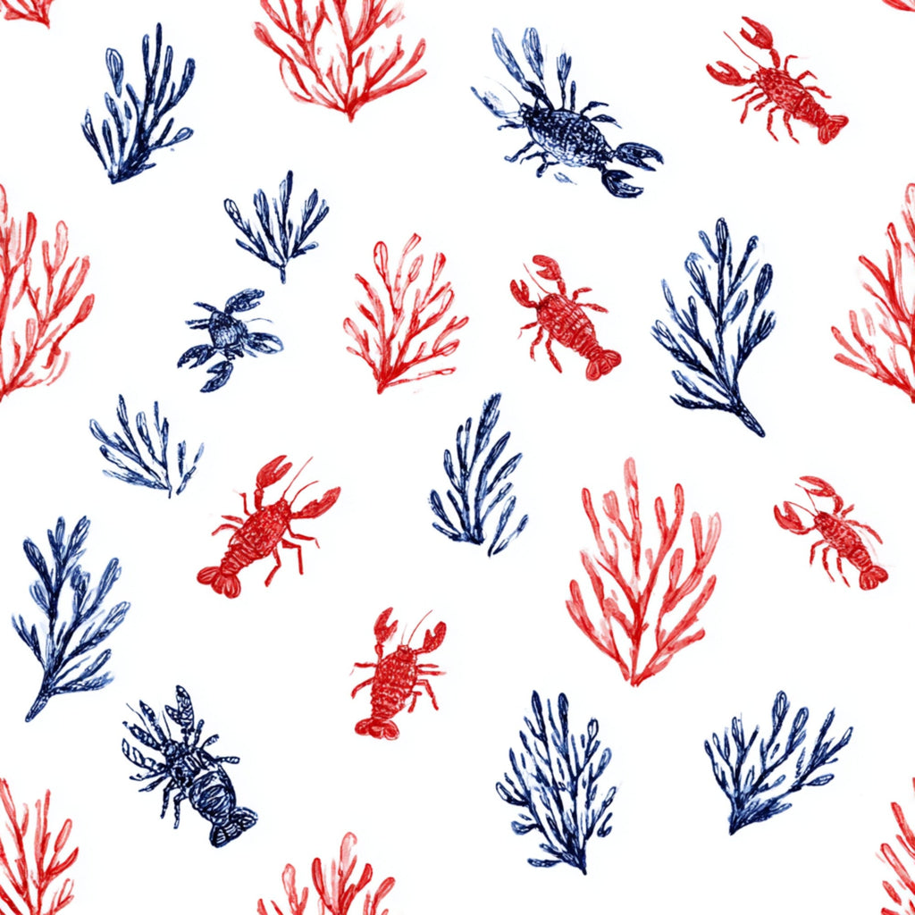 Lobster Bay Pattern 12 Minky Fabric