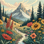 Storybook Meadow Pattern 2 Minky Fabric