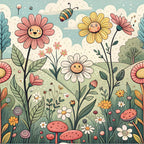 Storybook Meadow Pattern 7 Minky Fabric
