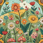 Storybook Meadow Pattern 8 Minky Fabric