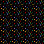 confetti dots, multicolored circles, black background, rainbow colors, red dots, blue dots, yellow dots, green dots, orange dots, purple dots, scattered pattern, polka dots, festive design, celebration theme, geometric pattern,, fabric panel, bright colors, party theme, cheerful mood