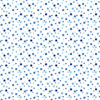 navy blue, light blue, aqua, white background, polka dots, scattered dots, confetti pattern, geometric design,, fabric panel, random placement, multi-sized circles, modern style, cheerful mood, coordinating blues, small scale print, all-over pattern, contemporary design, craft fabric, sewing material