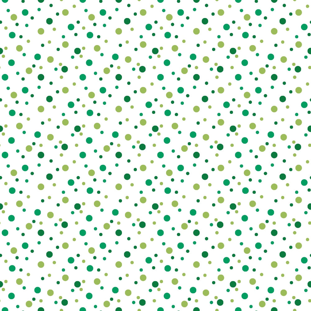 green dots, light green, dark green, emerald green, sage green, polka dots, confetti pattern, scattered dots, random placement, geometric design,, fabric panel, cheerful mood, playful design, nature colors, spring colors, dotted fabric, circle pattern, modern style, repetitive motif