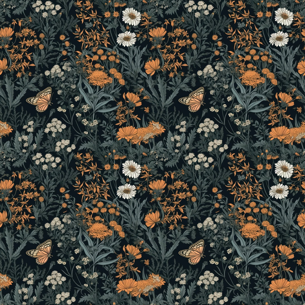 Midnight Monarchs Pattern 5 Minky Fabric