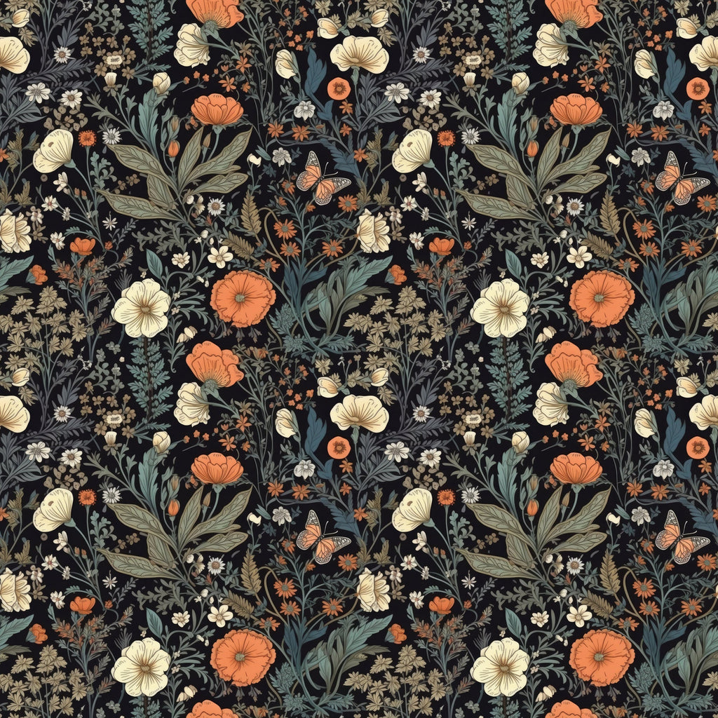 Midnight Monarchs Pattern 8 Minky Fabric