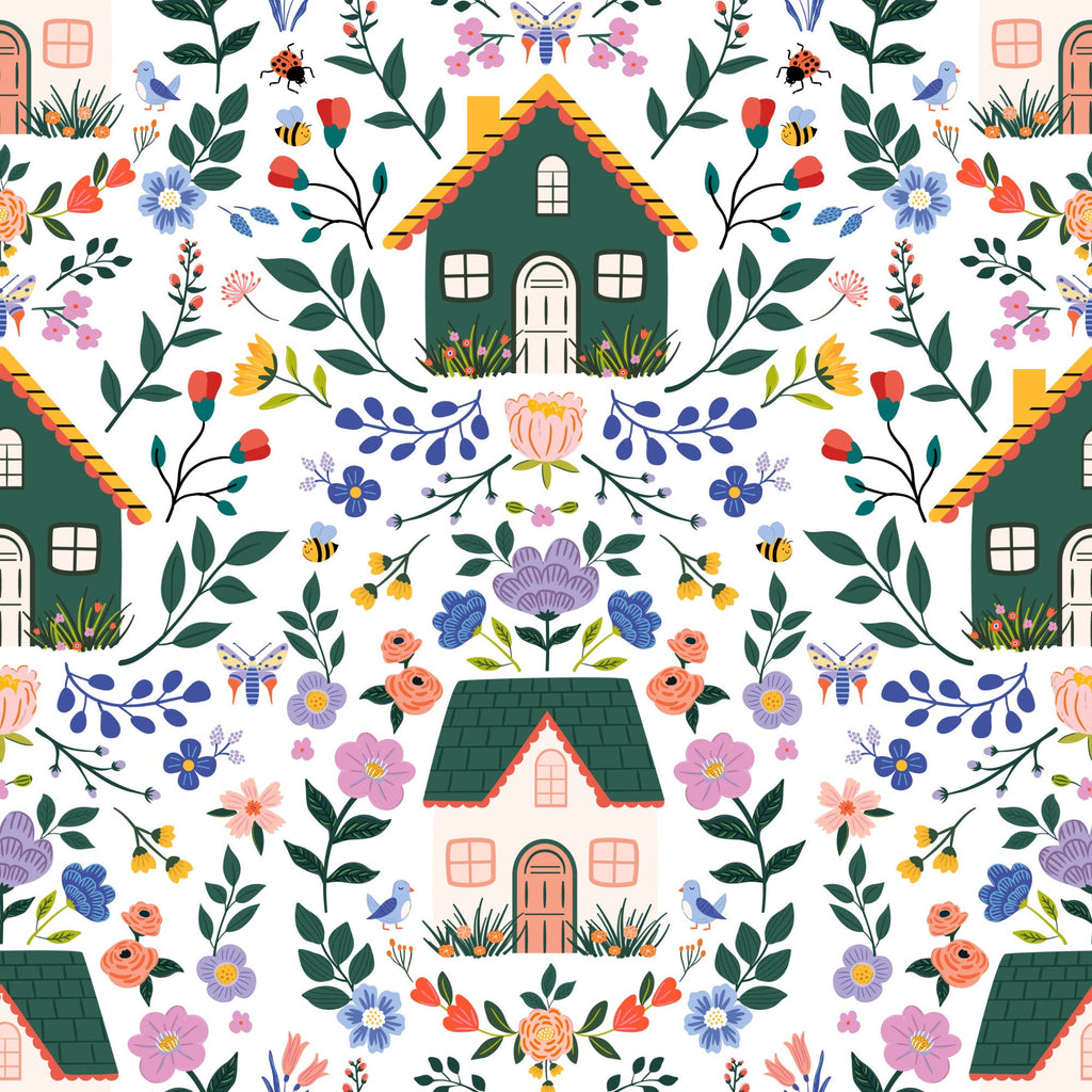 Songbird Meadow Pattern 4 Minky Fabric