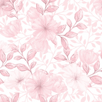 soft pink, blush pink, pale pink, floral pattern, botanical design, flowers, leaves, branches, delicate blooms, feminine style, romantic mood,, fabric panel, seamless repeat, vintage inspired, country style, garden flowers, pastel colors, crafting fabric, sewing material