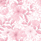 pink, blush, soft pink, pale pink, floral pattern, botanical design, flowers, leaves, foliage, delicate blooms, watercolor style, feminine, romantic, seamless pattern,, fabric panel, spring flowers, garden motif, nature inspired, cottage style