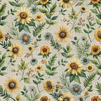 Sunflower Linen Pattern 1 Minky Fabric