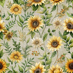 Sunflower Linen Pattern 2 Minky Fabric