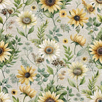 Sunflower Linen Pattern 4 Minky Fabric