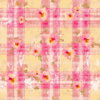 Faded Gingham Blooms Pattern 5 Minky Fabric