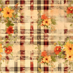 Country Grunge Plaid Florals Pattern 13 Minky Fabric
