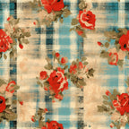 Country Grunge Plaid Florals Pattern 20 Minky Fabric