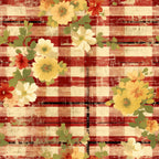 Country Grunge Plaid Florals Pattern 7 Minky Fabric