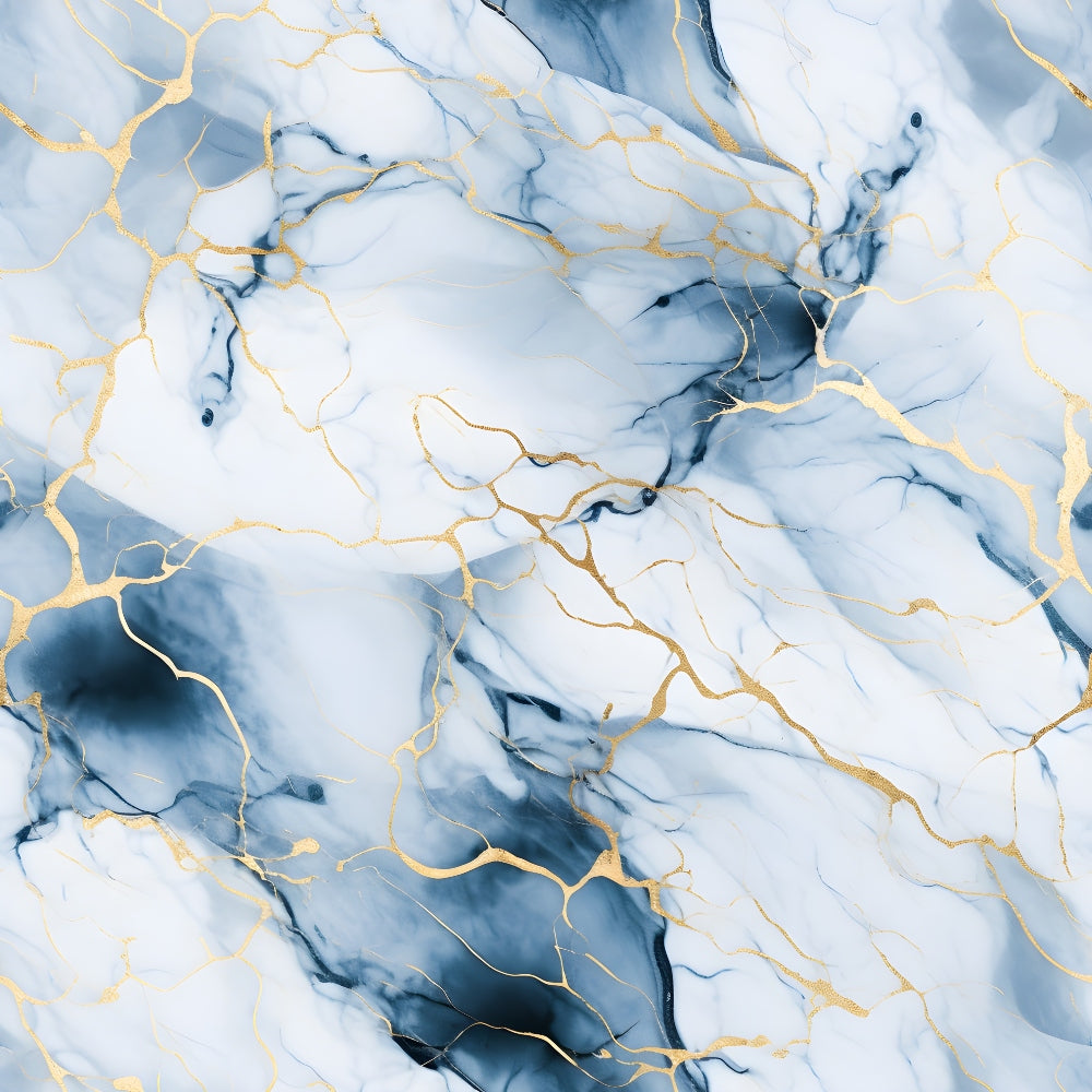 marble pattern, cracked texture, blue tones, white veining, gold accents, metallic details, abstract design, stone texture, mineral veins,, fabric panel, luxurious appearance, flowing lines, natural stone, decorative cracks, sophisticated palette, elegant marble, artistic swirls
