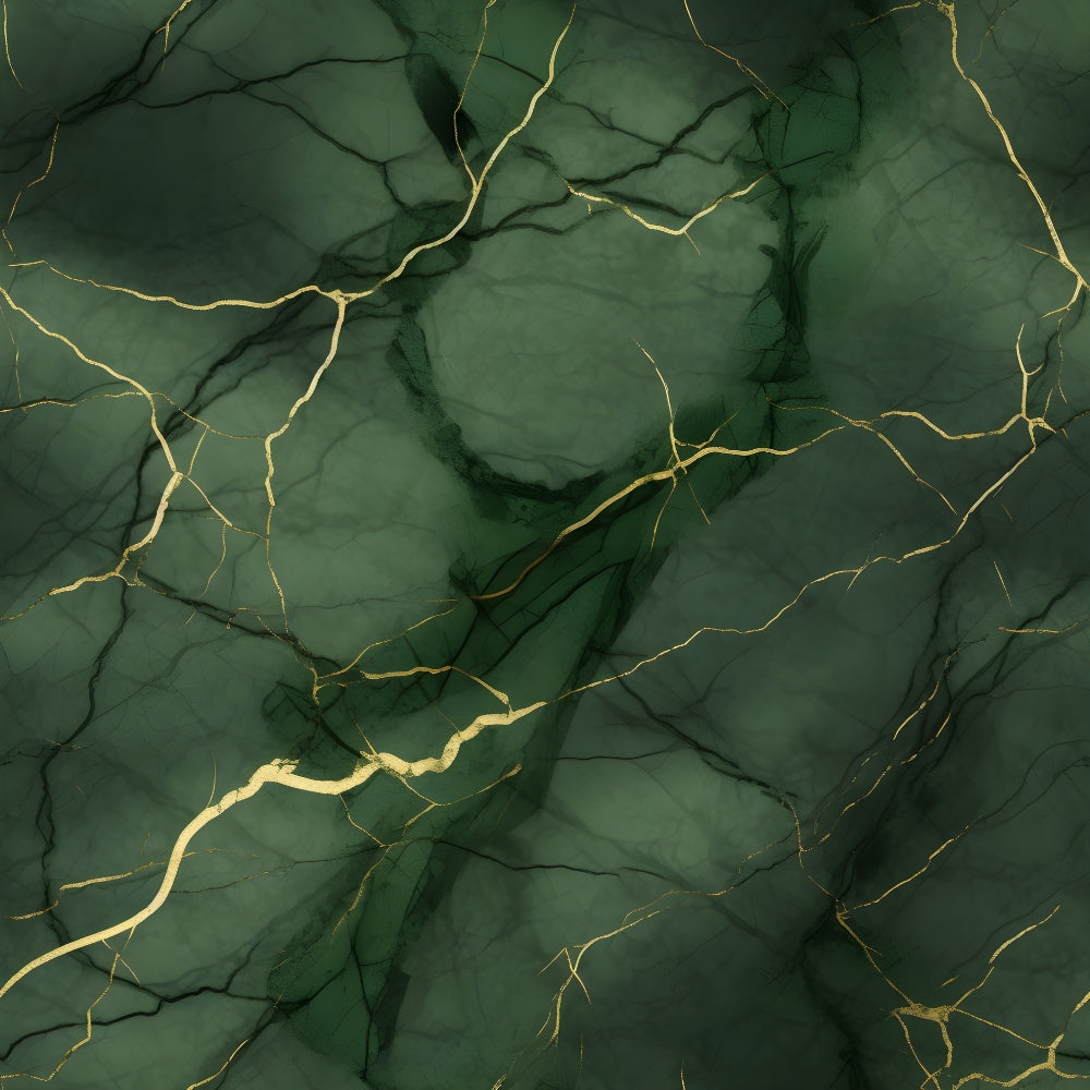 deep green, emerald, forest green, gold veining, marble texture, cracked pattern, fissures, geological, stone effect, luxury appearance,, fabric panel, natural stone, mineral veining, organic cracks, sophisticated design, rich tones, metallic accents, abstract pattern, elegant texture