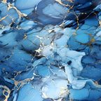 blue marble, cracked pattern, gold veining, abstract design, stone texture, mineral pattern, marbled effect,, fabric panel, oceanic blue, navy blue, light blue, geological design, natural stone, luxury marble, artistic swirls, contemporary style, decorative fabric, crafting material, modern aesthetic