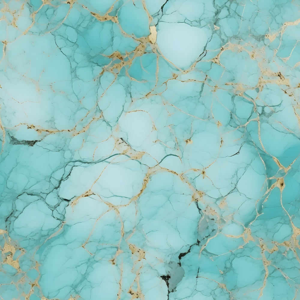 turquoise, aqua, teal, mint green, gold veining, cracked marble, stone texture, abstract pattern, geological design, mineral veins, organic lines, luxurious appearance,, fabric panel, natural stone look, marbled surface, contemporary style, sophisticated palette, decorative fabric, craft material