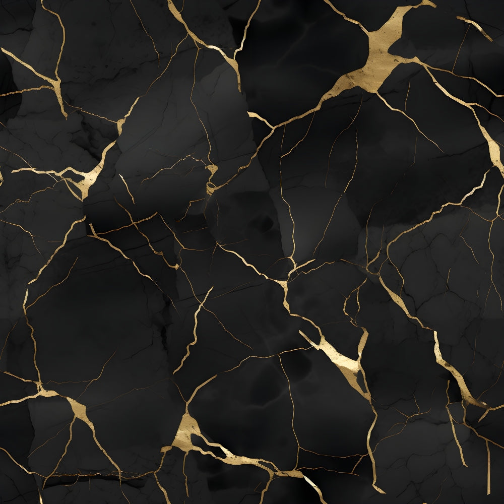 black marble, gold veining, cracked stone, luxurious pattern, dark background, metallic accents, geological texture, natural stone, marble veins,, fabric panel, sophisticated design, elegant surface, fractured marble, golden cracks, dramatic contrast, mineral pattern, stone texture, luxury aesthetic