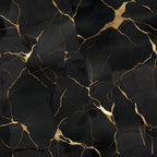 black marble, gold veining, cracked stone, luxurious pattern, dark background, metallic accents, geological texture, natural stone, marble veins,, fabric panel, sophisticated design, elegant surface, fractured marble, golden cracks, dramatic contrast, mineral pattern, stone texture, luxury aesthetic